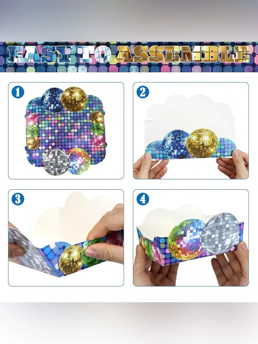 Disco Ball Snack Box Party Tray - Multicolor